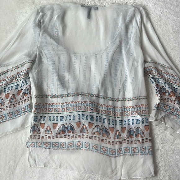 BCBG flowy silk print top - Picture 7 of 7